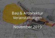 Bau November 2019 Veranstaltungen Architektur Events